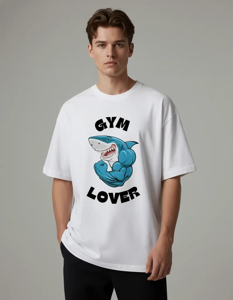 Gym Lover T-Shirt (White | 200 GSM Pure Cotton)