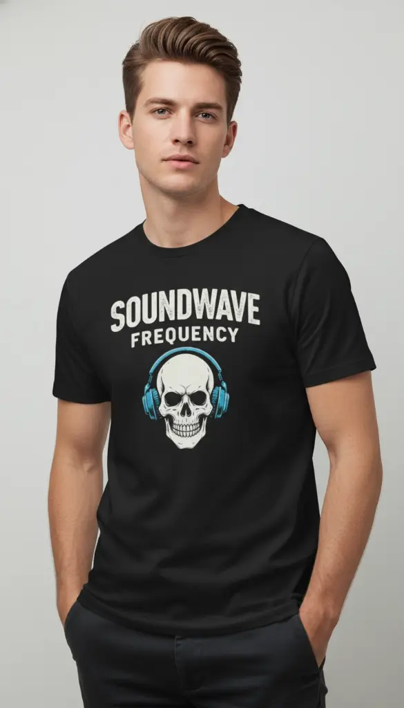 [SOUNDWAVE-M] SOUNDWAVE FREQUENCY – 180 GSM Pure Cotton | Regular Fit | Bio-Washed |  (M)