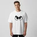 Minimalist Bold Eyes Oversized T-Shirt – 200 GSM Pure Cotton