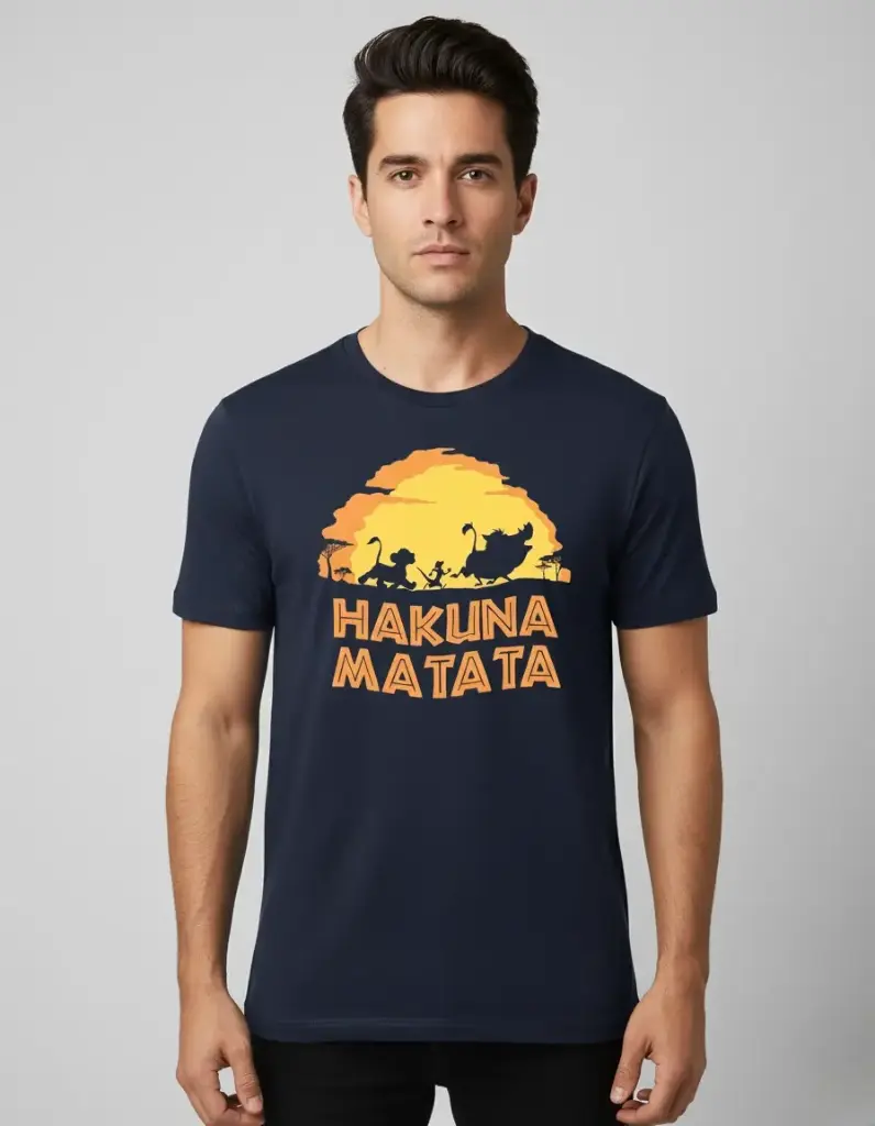 Hakuna Matata Sunset Graphic T-Shirt – 180 GSM Pure Cotton