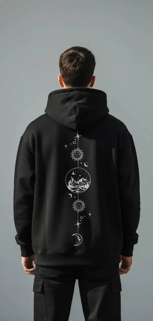 [COSMIC-M] Cosmic Mountain Oversized Premium Hoodie (M)