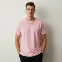 Light Pink Regular Fit T-Shirt (180 GSM | Pure Cotton | Bio-Washed)