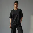 200 GSM Oversized Pure Cotton Bio-Washed T-Shirt (Regular Fit)