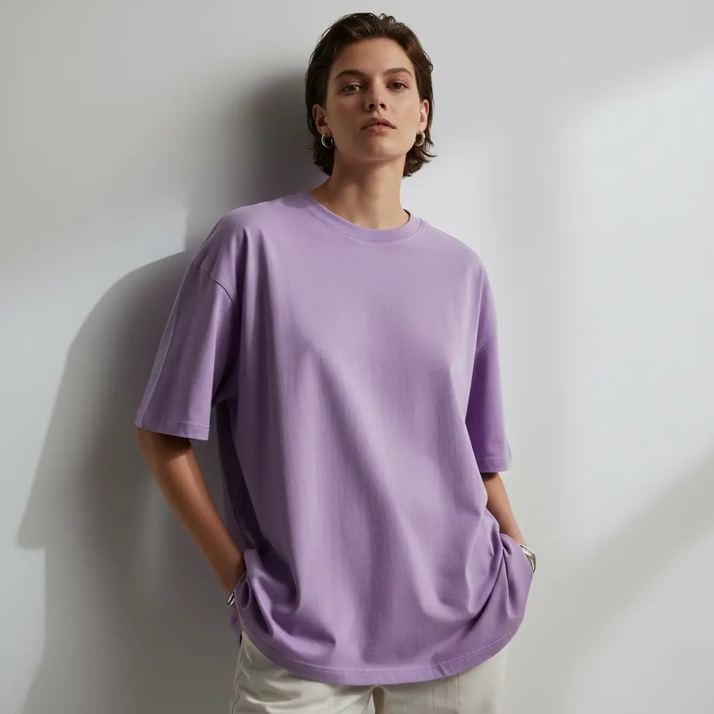 200 GSM Oversized Pure Cotton Bio-Washed T-Shirt (Regular Fit) (M)