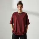 200 GSM Oversized Pure Cotton Bio-Washed T-Shirt (Regular Fit)