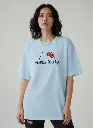 Hello Kitty Oversized T-Shirt (Sky Blue | 200 GSM Pure Cotton)