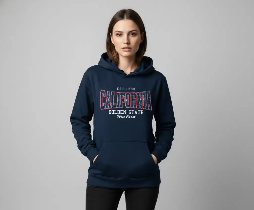 [CALIFORNIA-WHITE-M] California Golden State Premium Hoodie (WHITE, M)